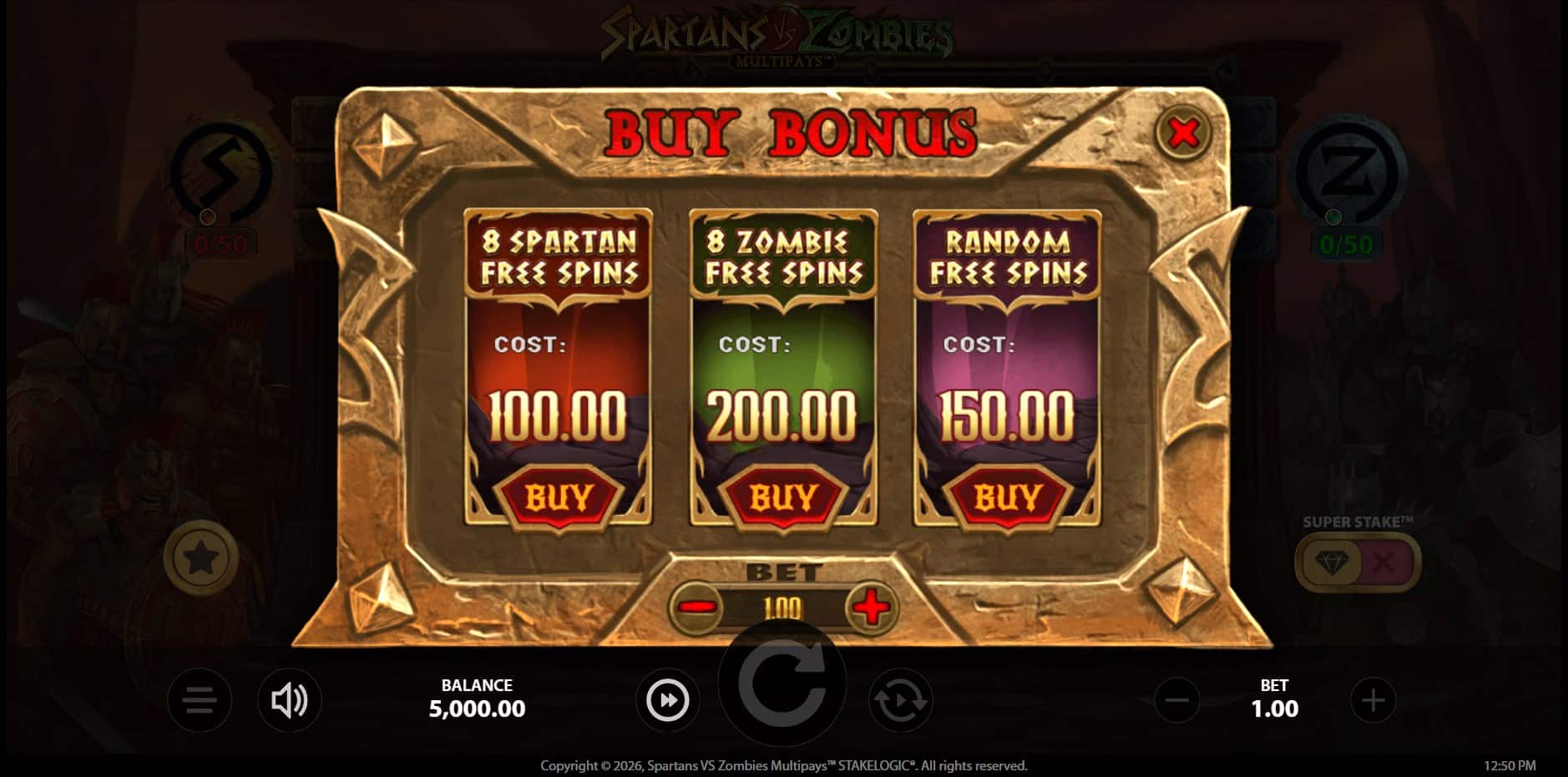 Spartans vs Zombies Multipays slot