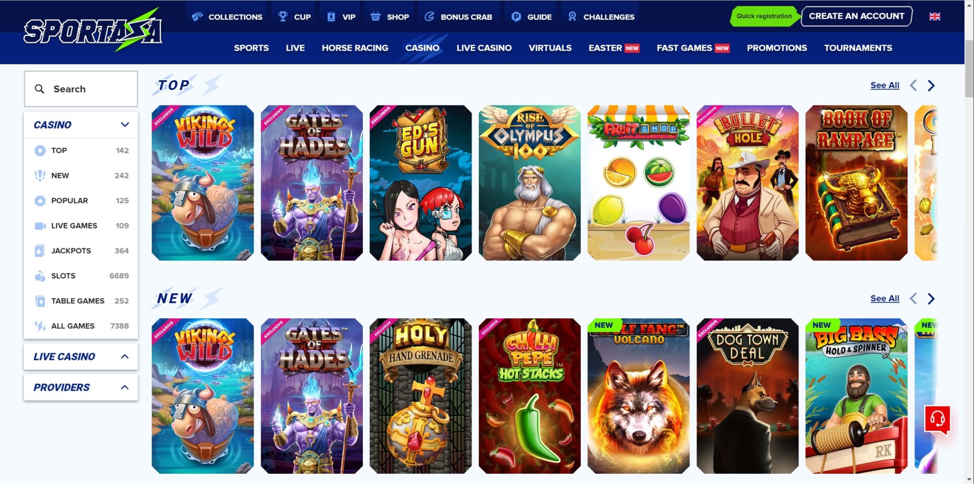 Sportaza Casino Website