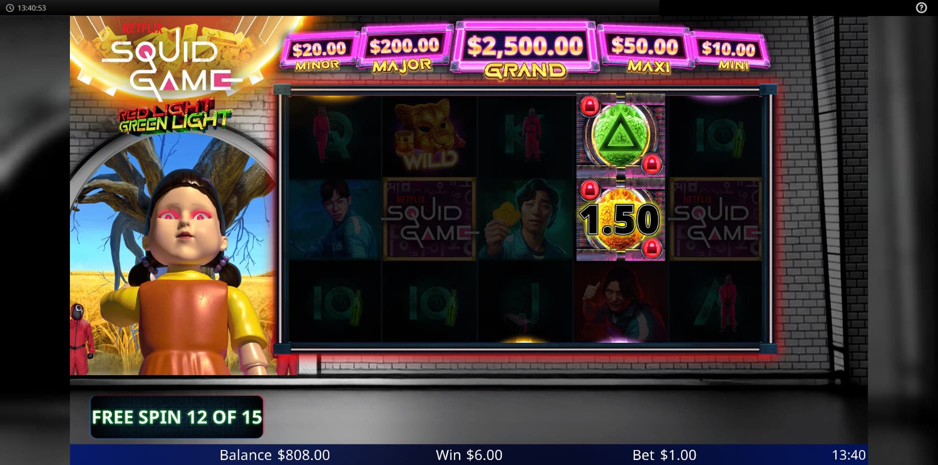 Squid Game Red Light Green Light slot