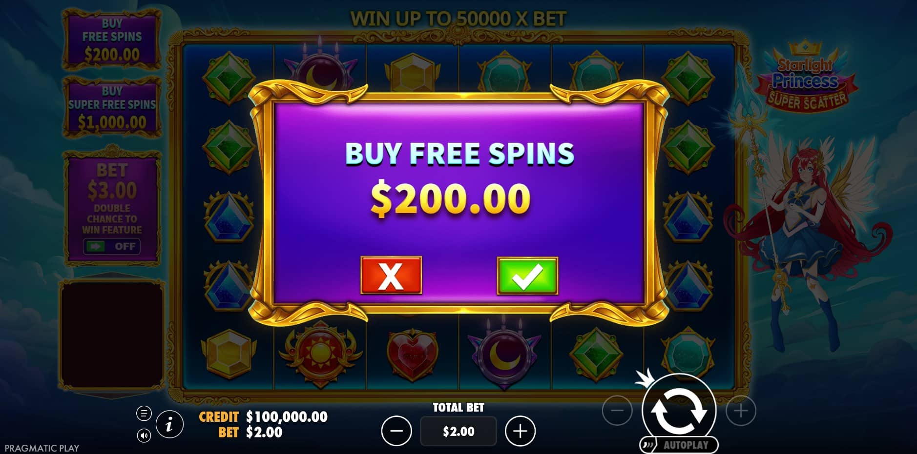 Starlight Princess Super Scatter slot