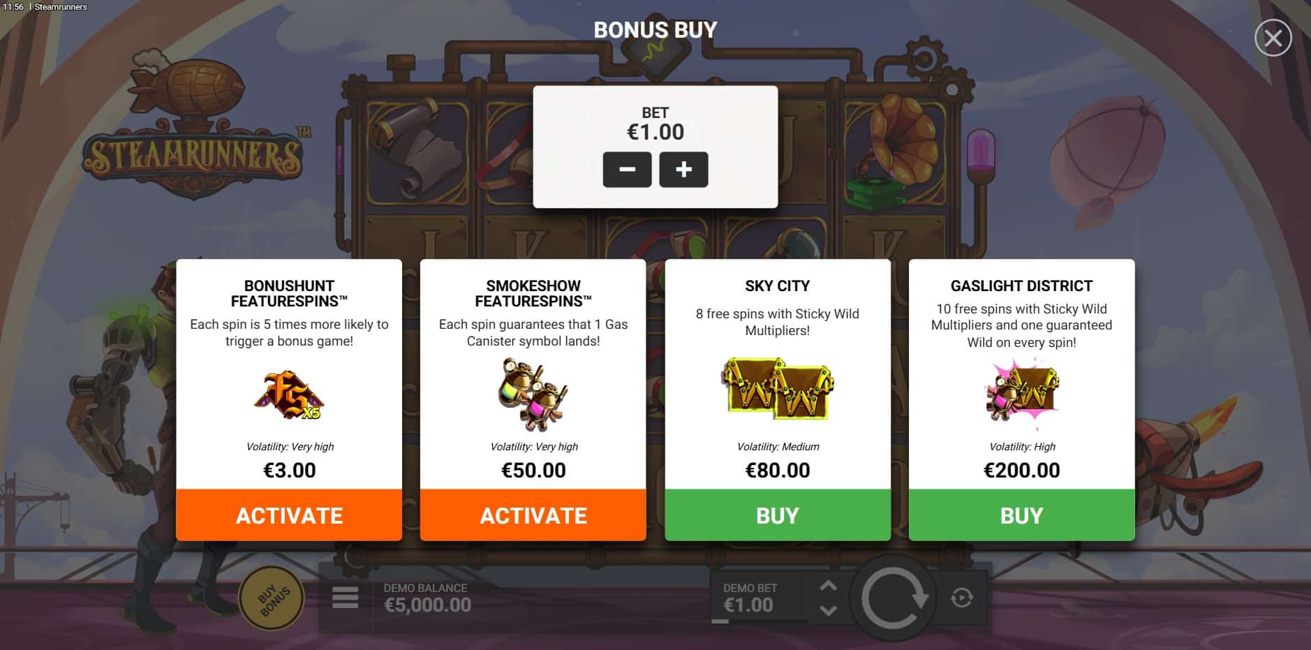 Steamrunners slot