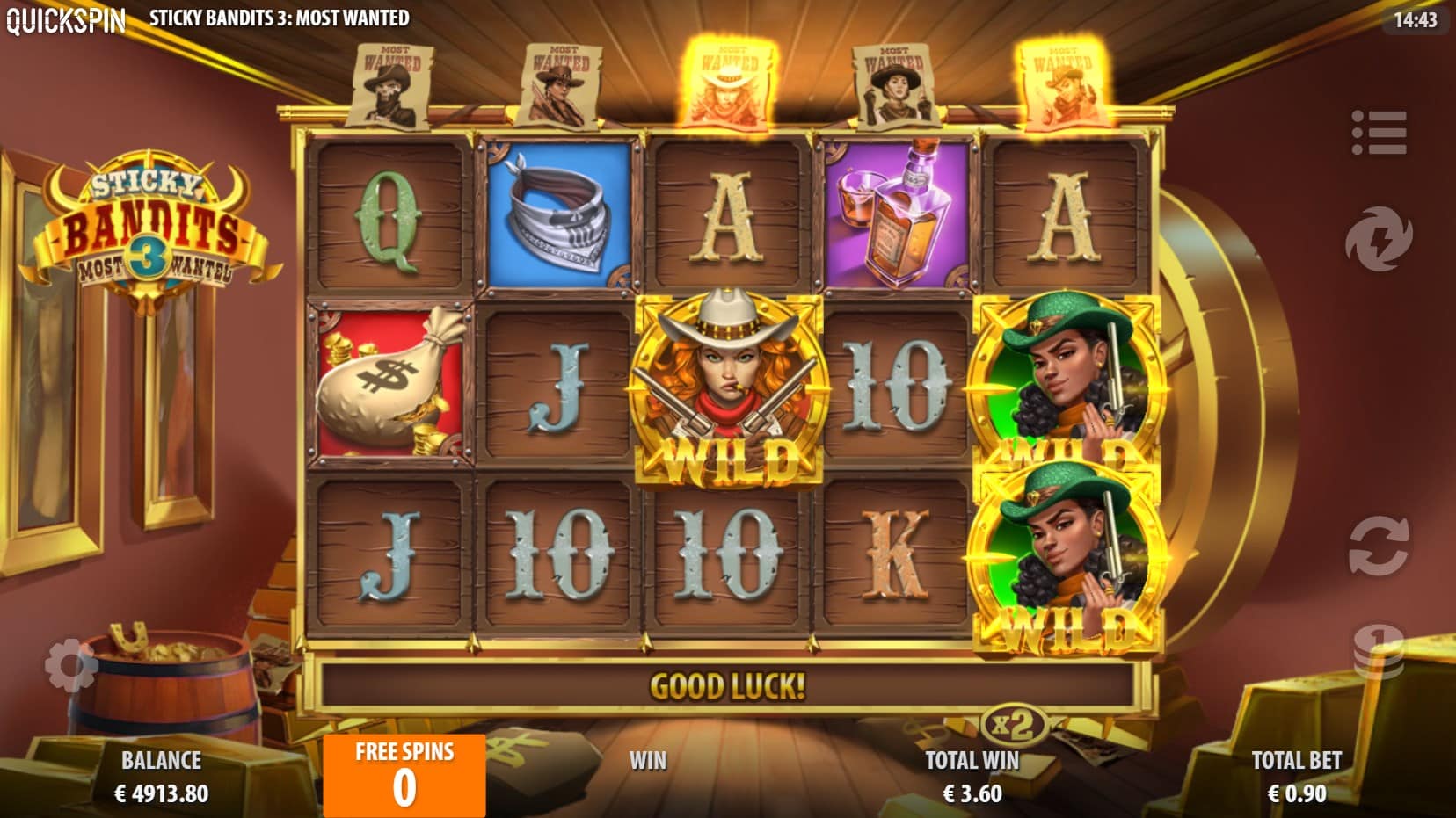 Sticky Bandits 3 Most Wanted slot
