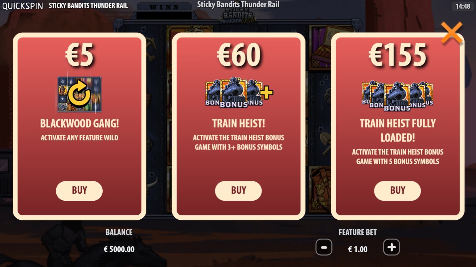 Sticky Bandits Thunder Rail slot