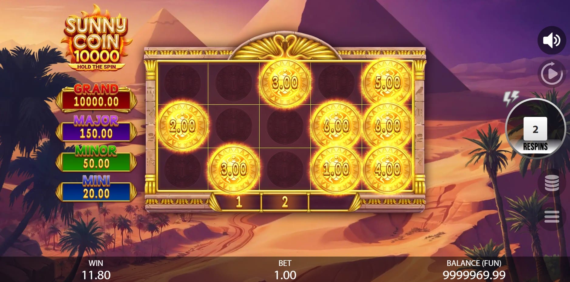 Sunny Coins 10,000: Hold the Spin slot