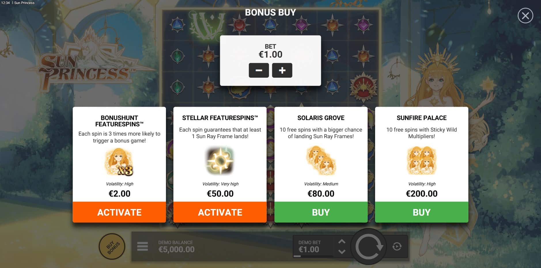 Sun Princess slot
