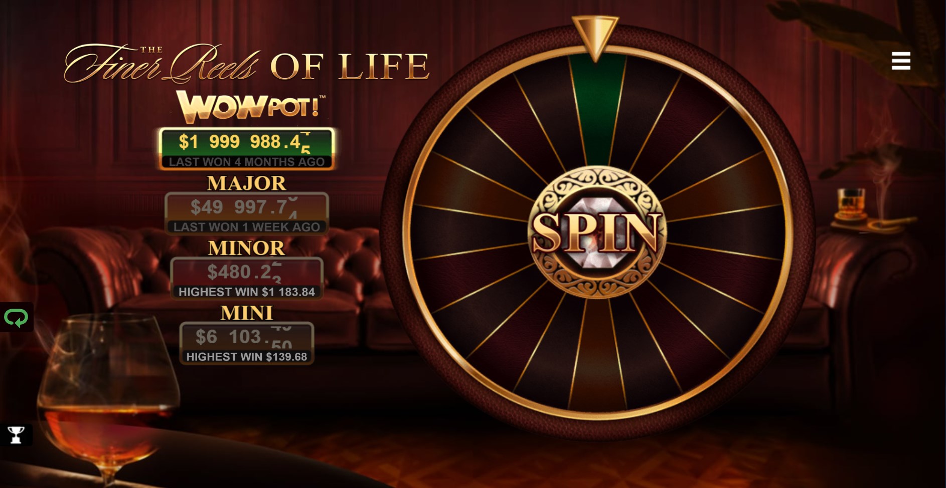 The Finer Reels of Life WOWPot Slot - Jackpot Bonus