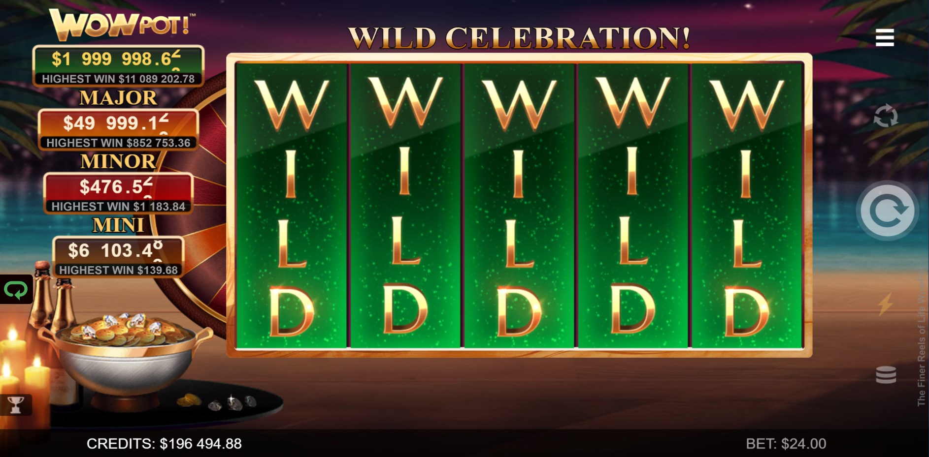 The Finer Reels of Life WOWPot Slot - Wild Celebration Feature