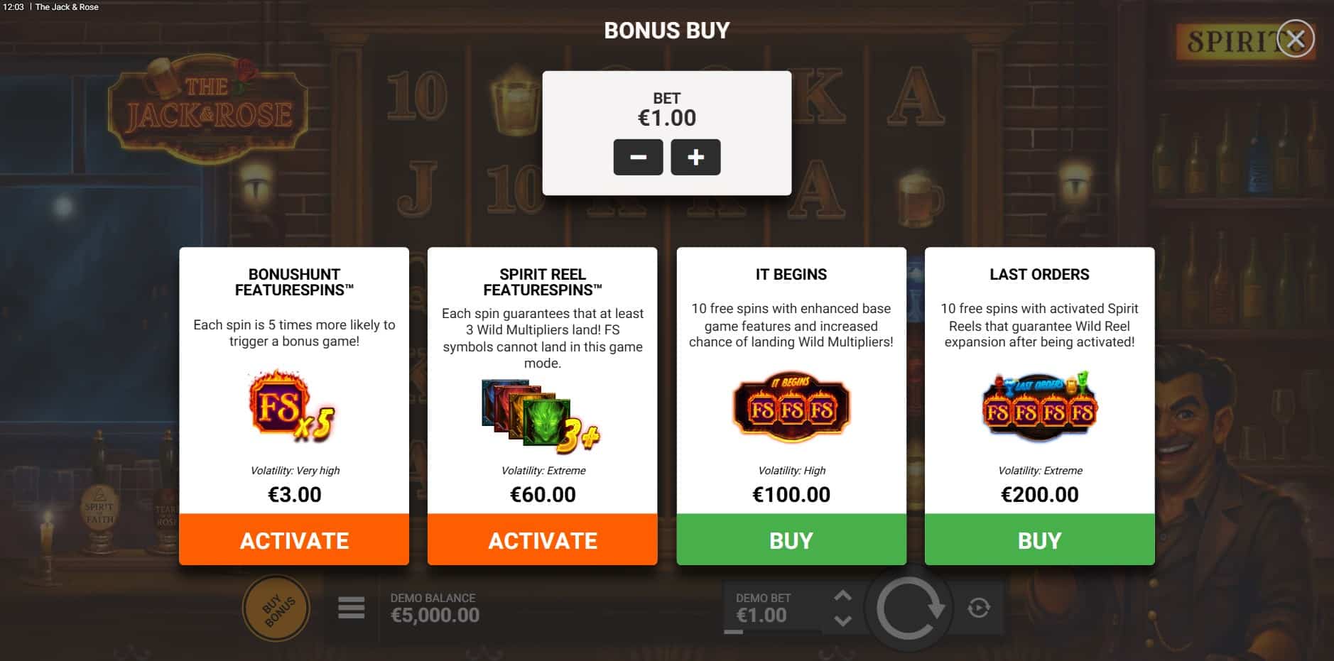 The Jack & Rose slot