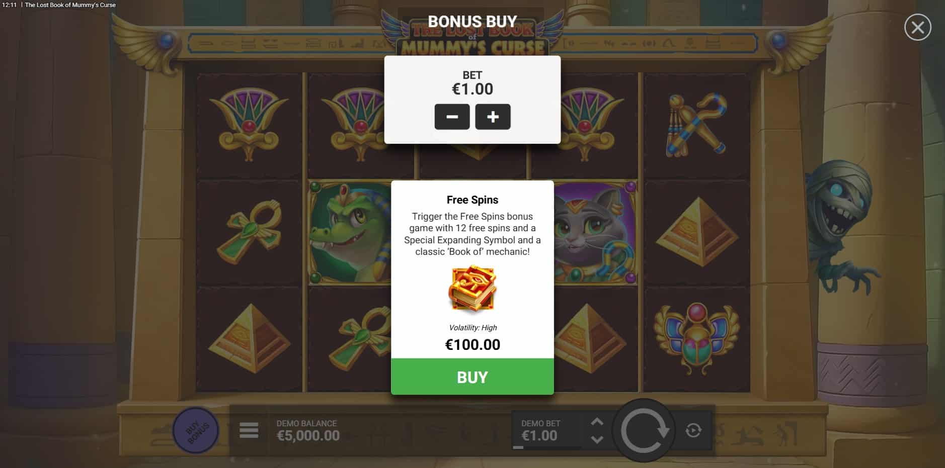 The Lost Book of Mummy's Curse slot