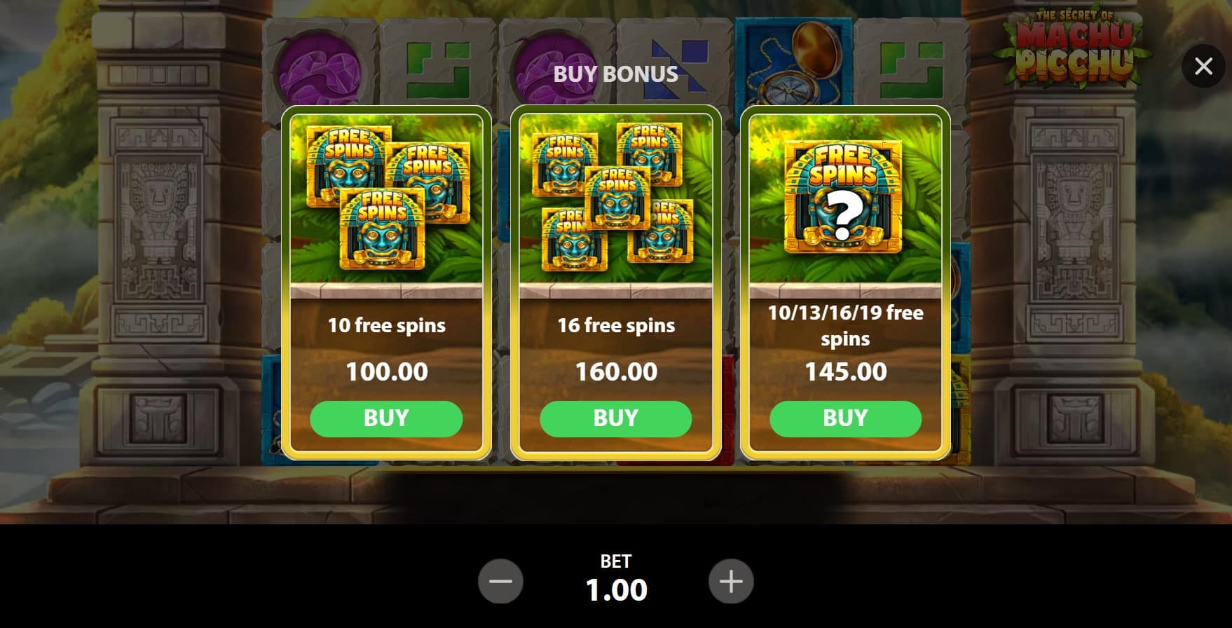 The Secret of Machu Picchu slot