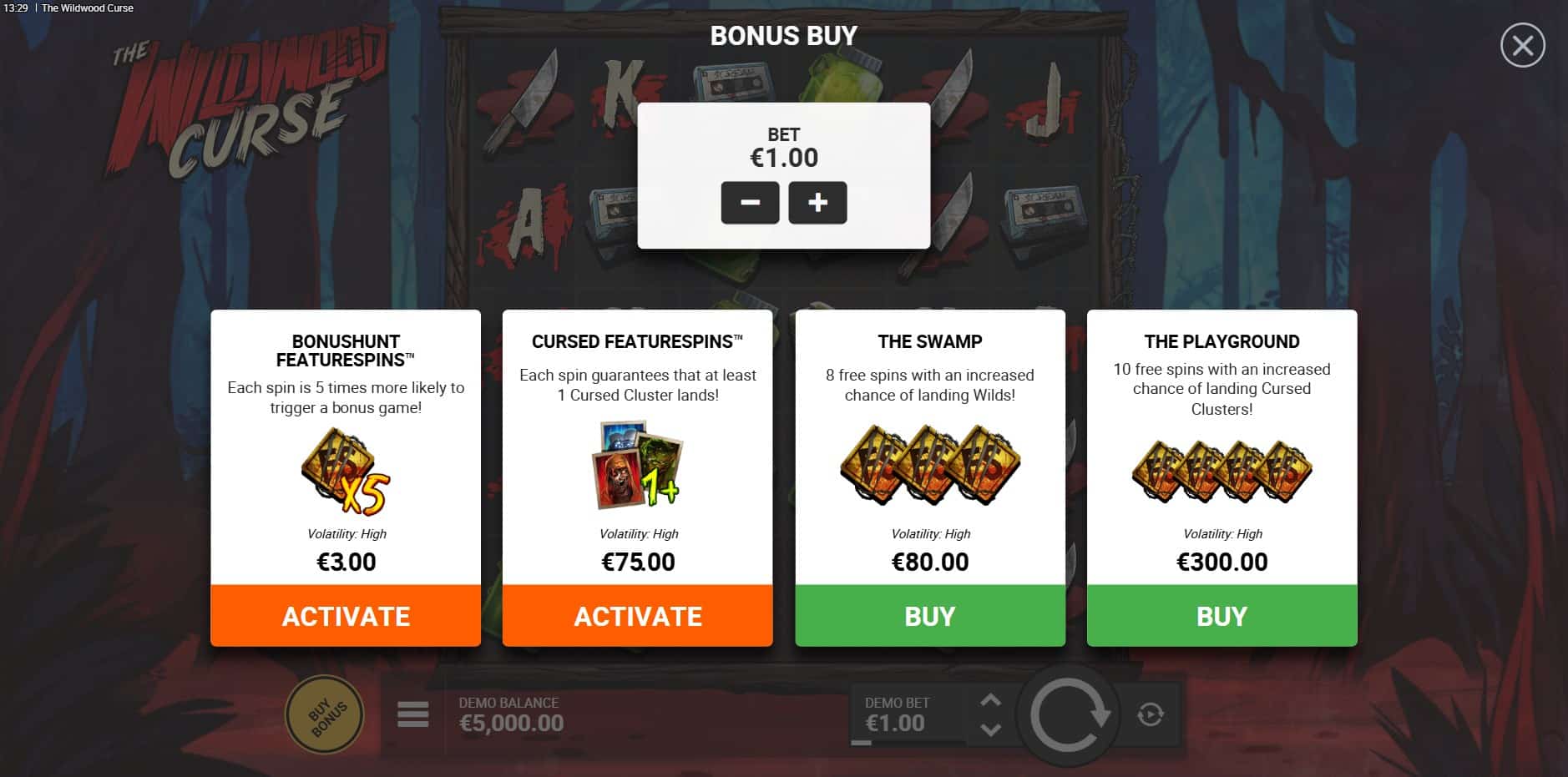 The Wildwood Curse slot