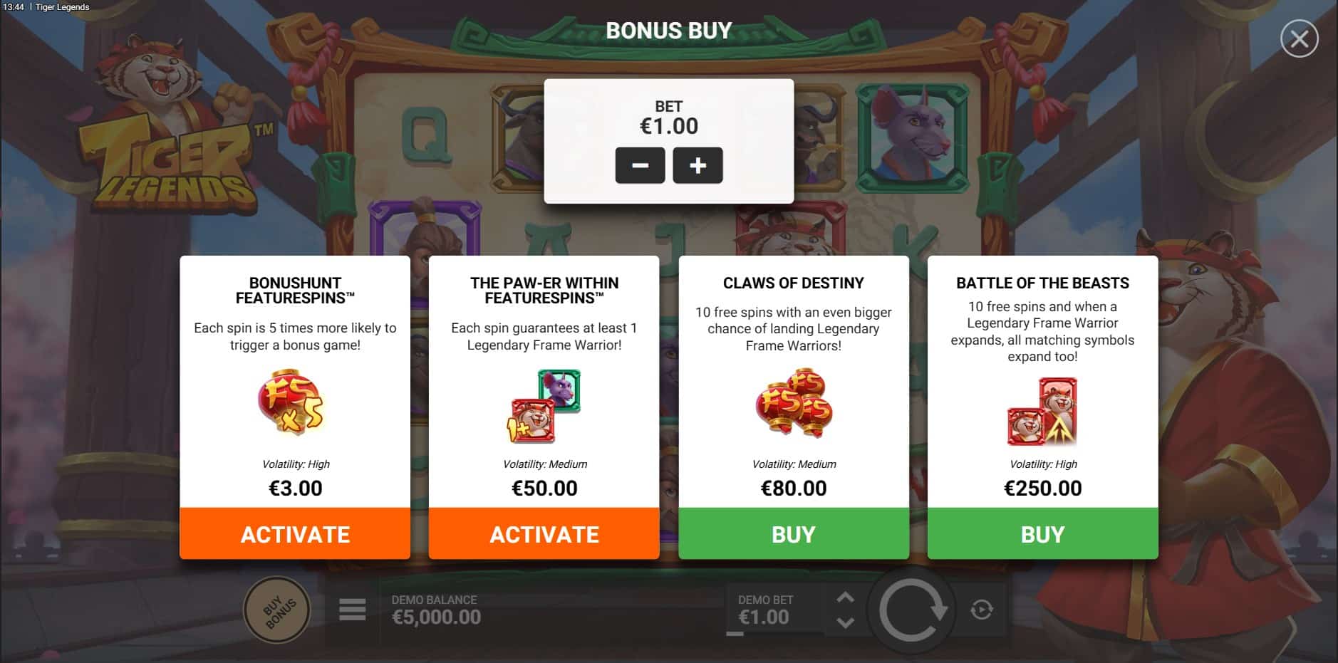 Tiger Legends slot