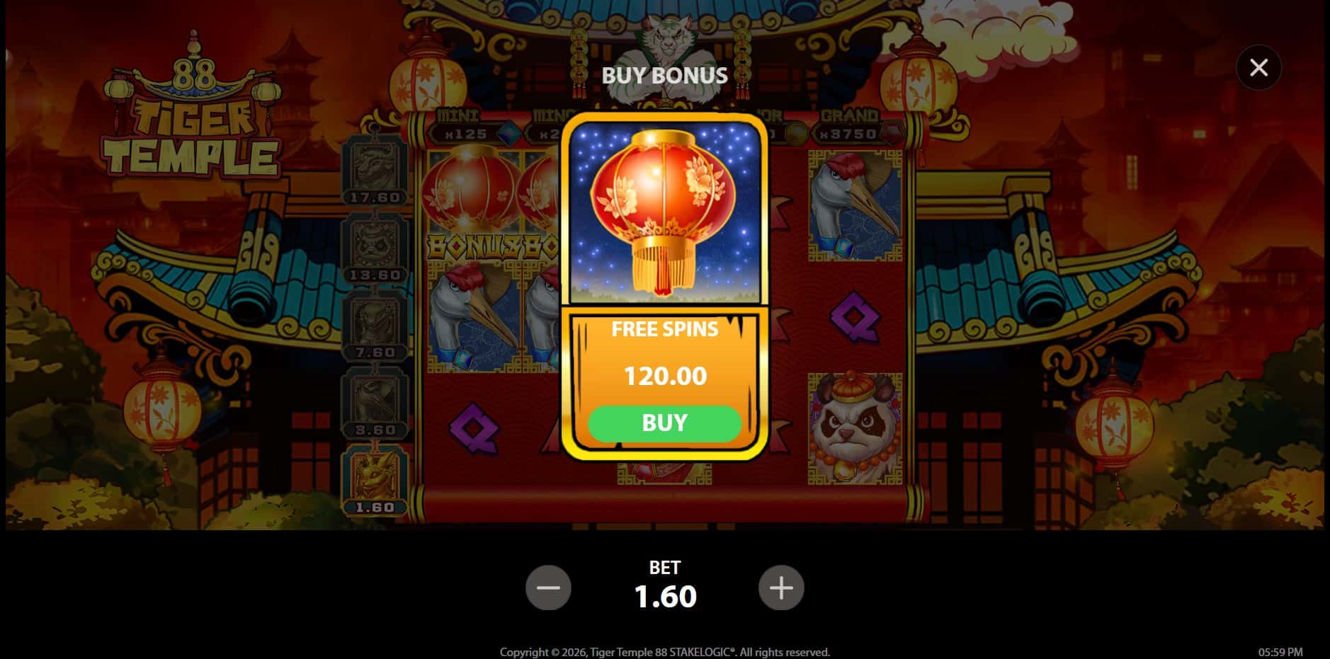 Tiger Temple 88 slot