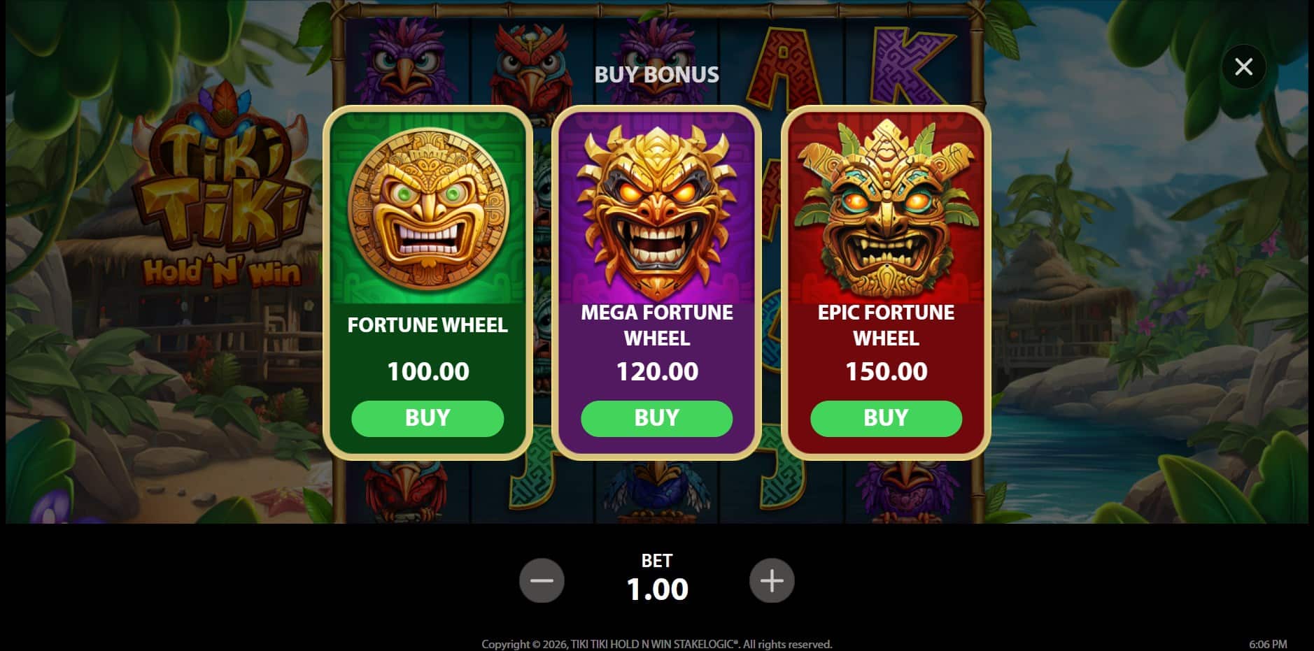 Tiki Tiki Hold 'N Win slot