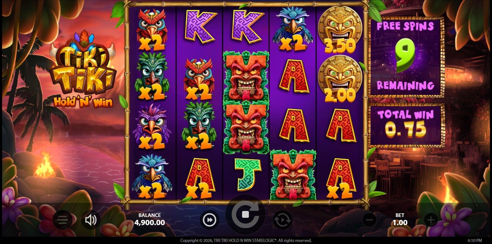 Tiki Tiki Hold 'N Win slot
