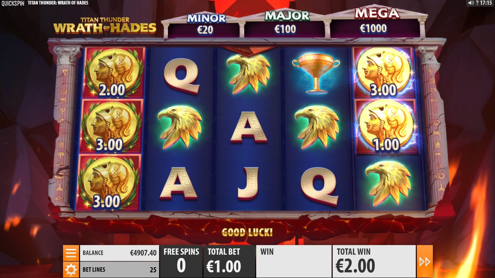 Titan Thunder Wrath of Hades slot