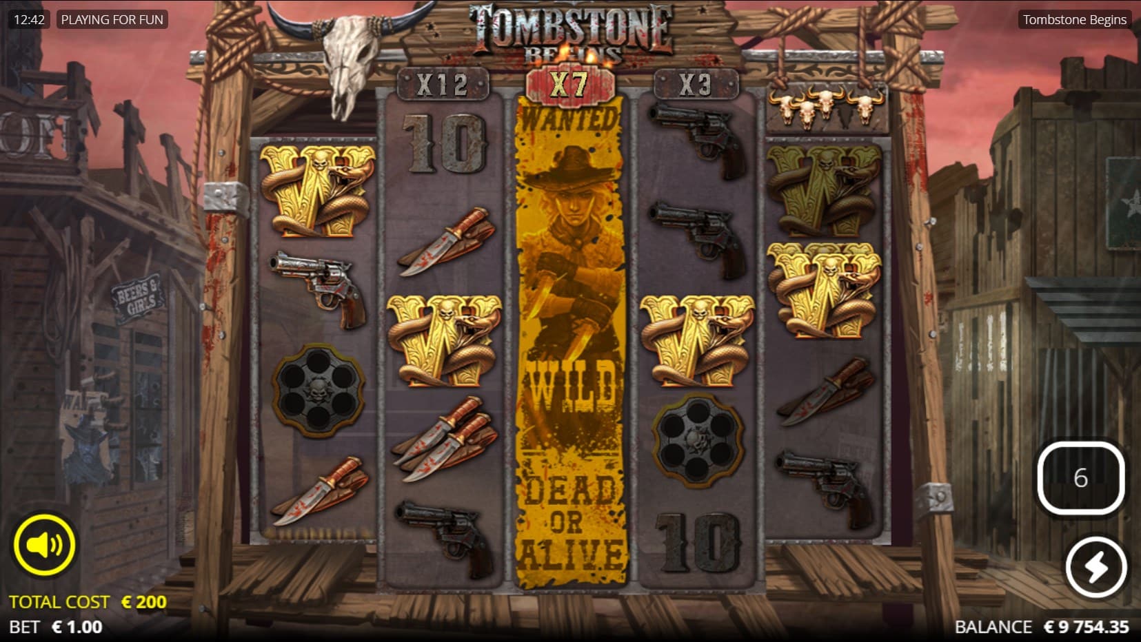 Tombstone Begins slot