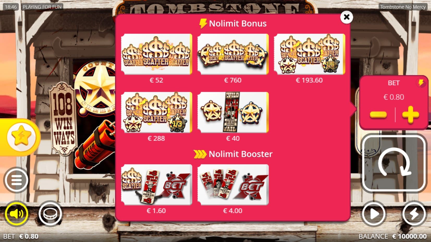 Tombstone No Mercy slot