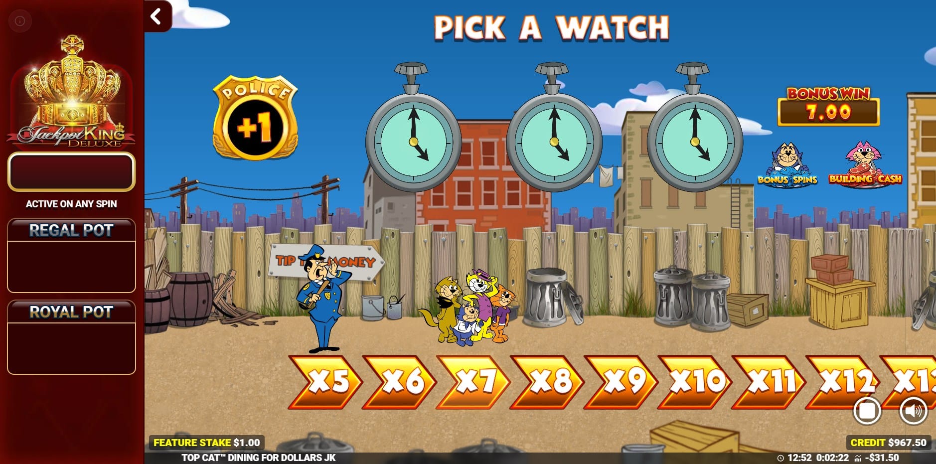 Top Cat Dining for Dollars slot