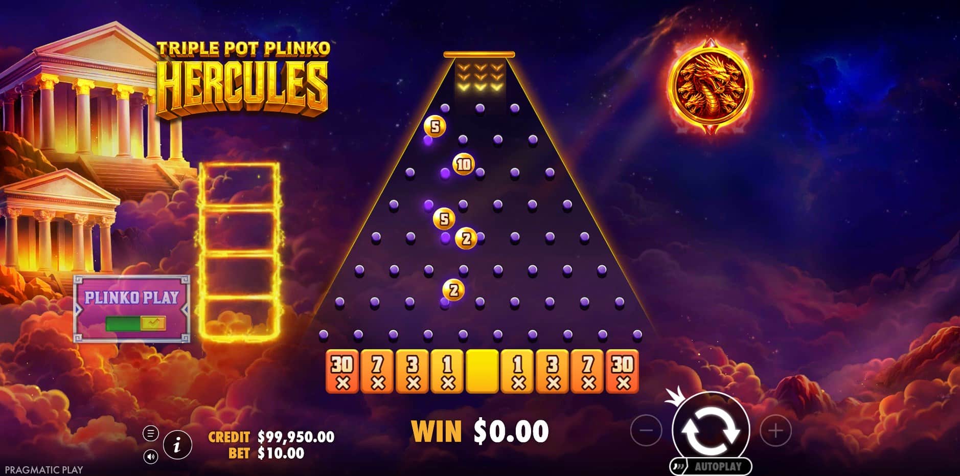 Triple Pot Plinko Hercules slot