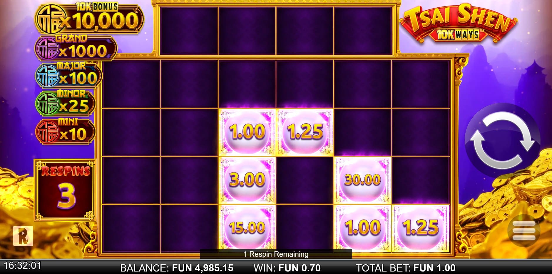 Tsai Shen 10k Ways Dream Drop slot