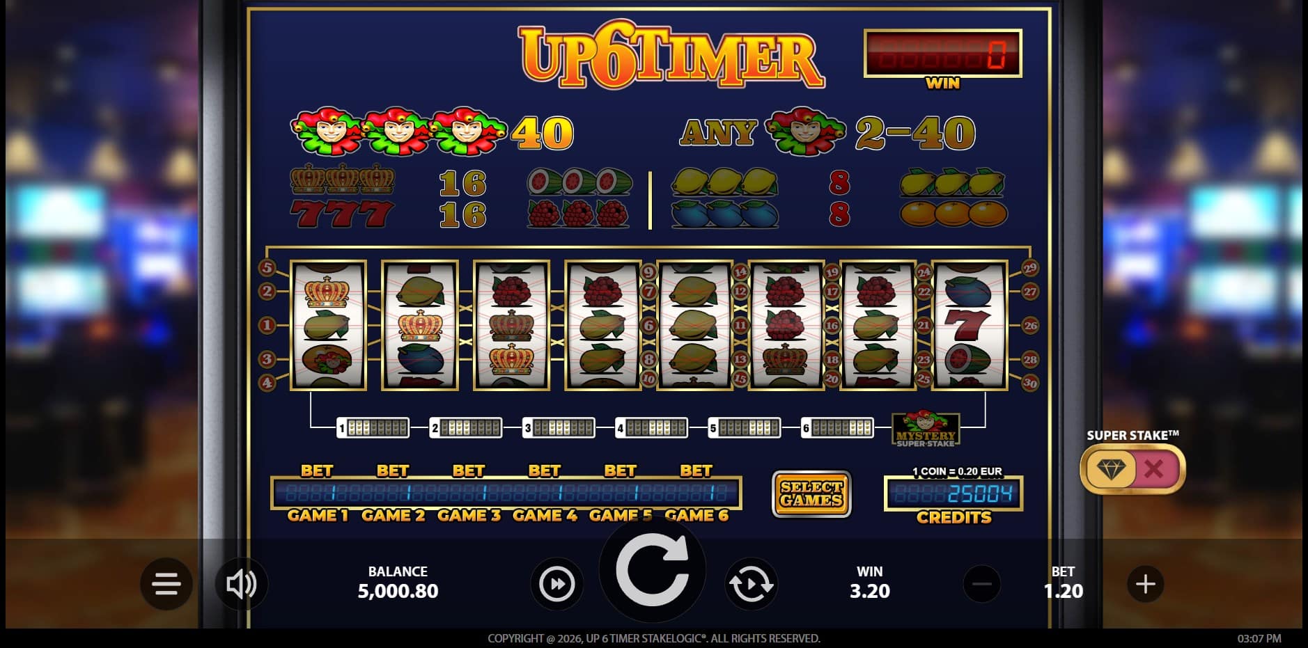 Up6Timer slot