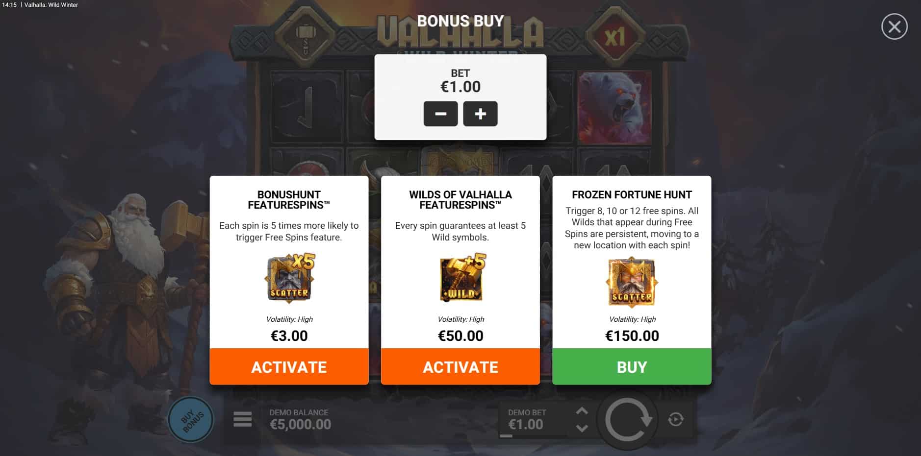 Valhalla Wild Winter slot