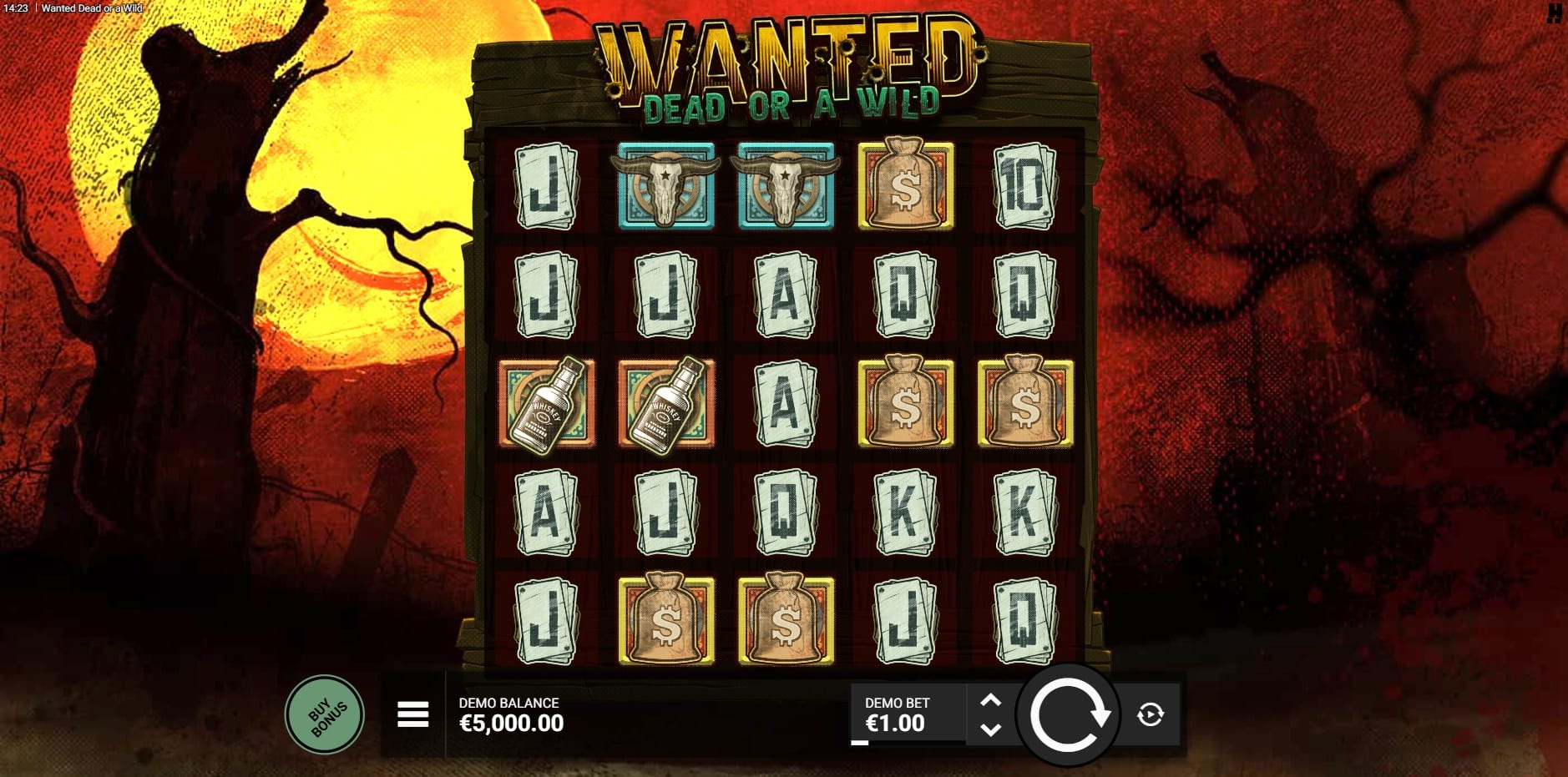 Wanted Dead or a Wild slot