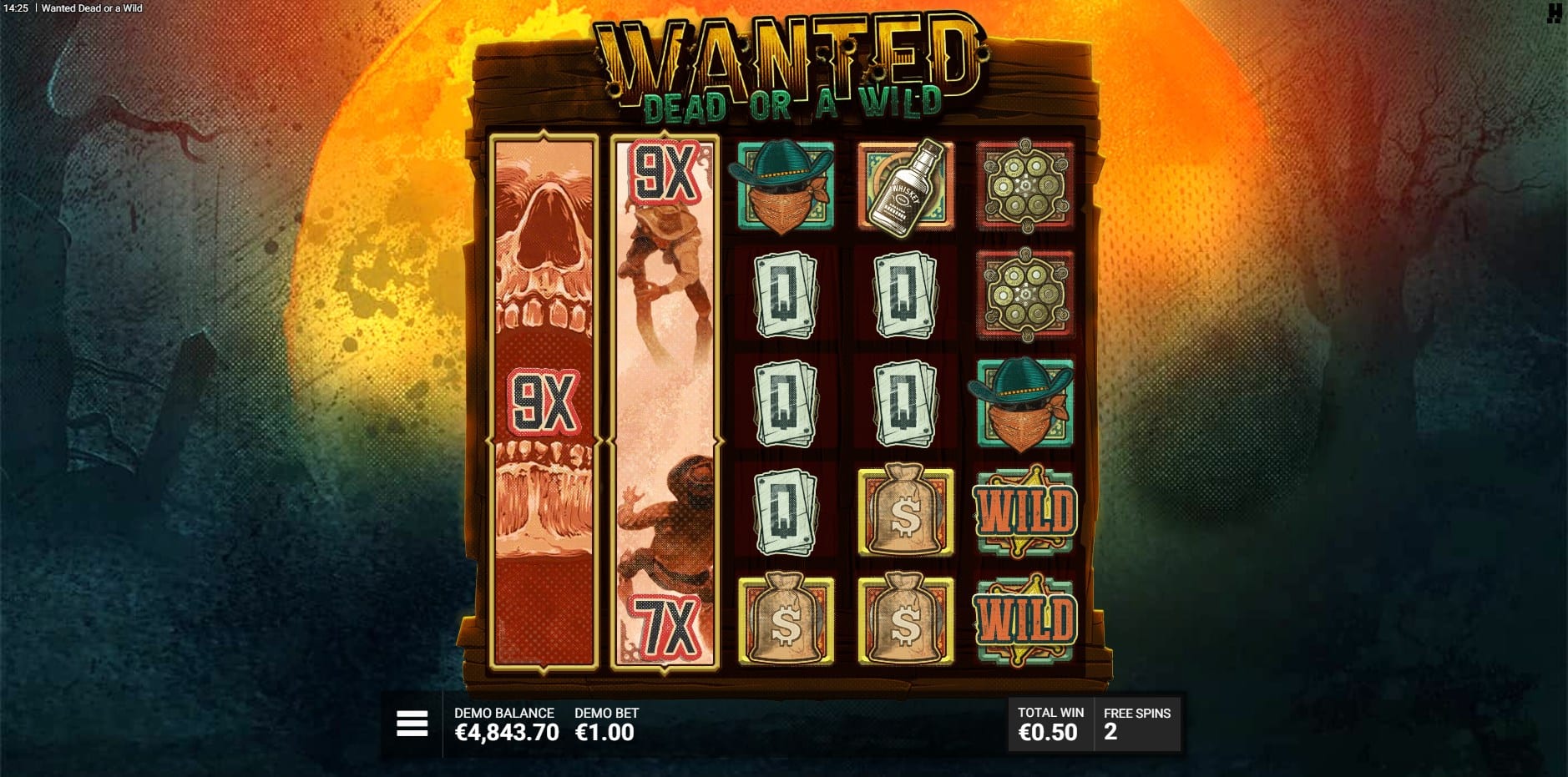 Wanted Dead or a Wild slot