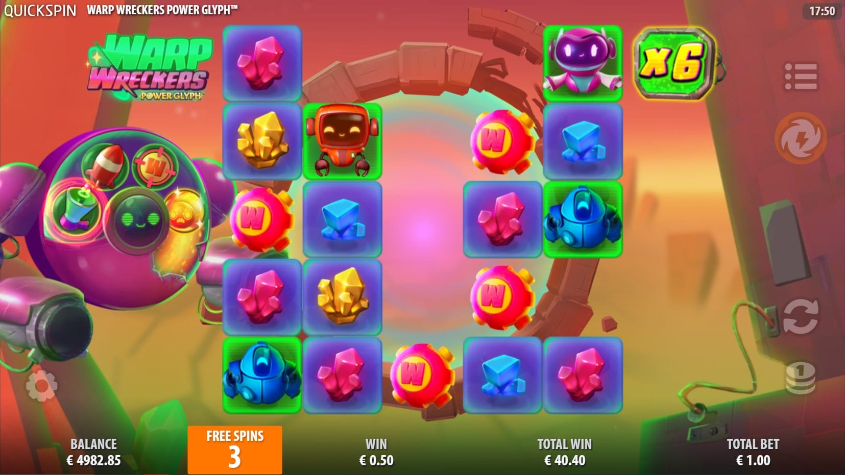 Warp Wreckers Power Glyph slot