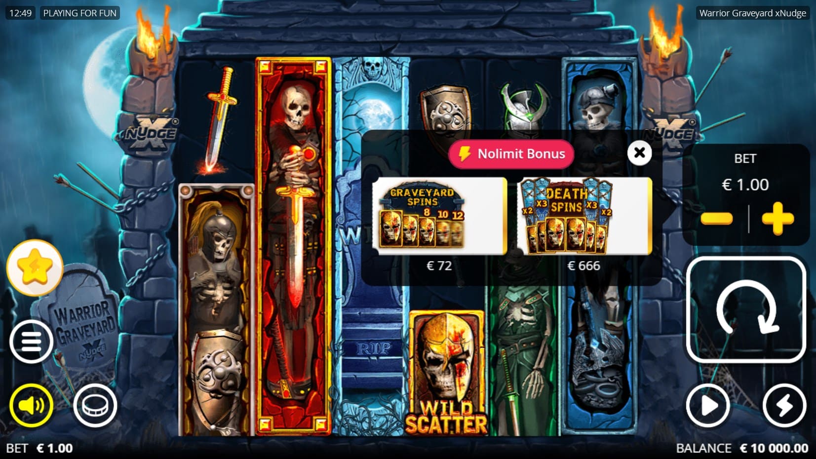 Warrior Graveyard xNudge slot