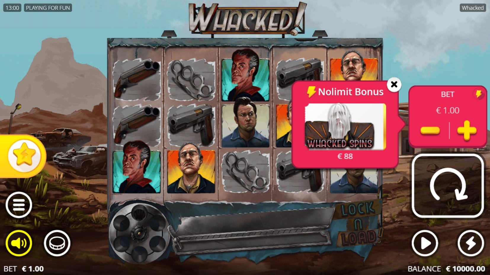 Whacked slot