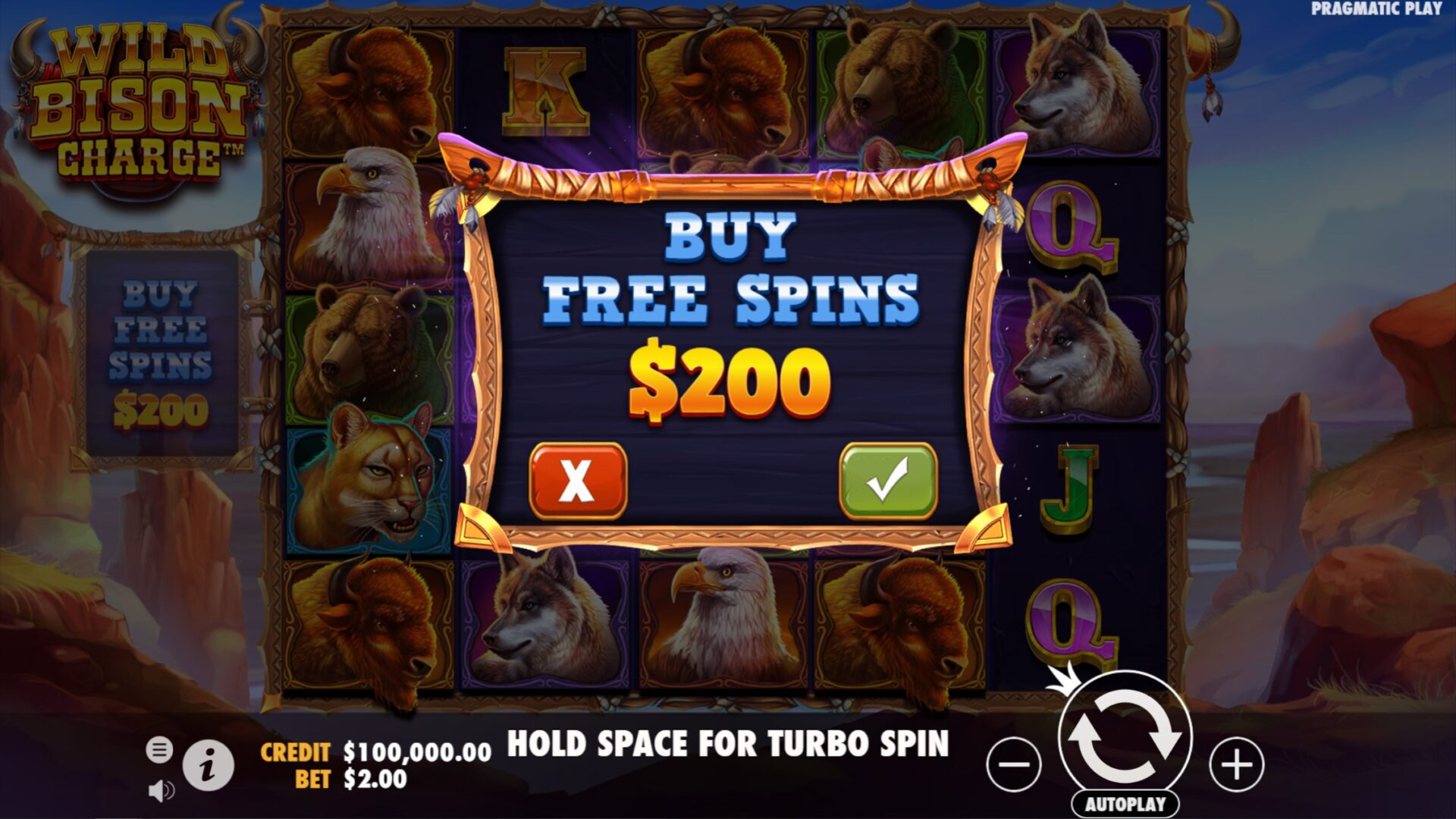 Wild Bison Charge Slot - Bonus Buy Option