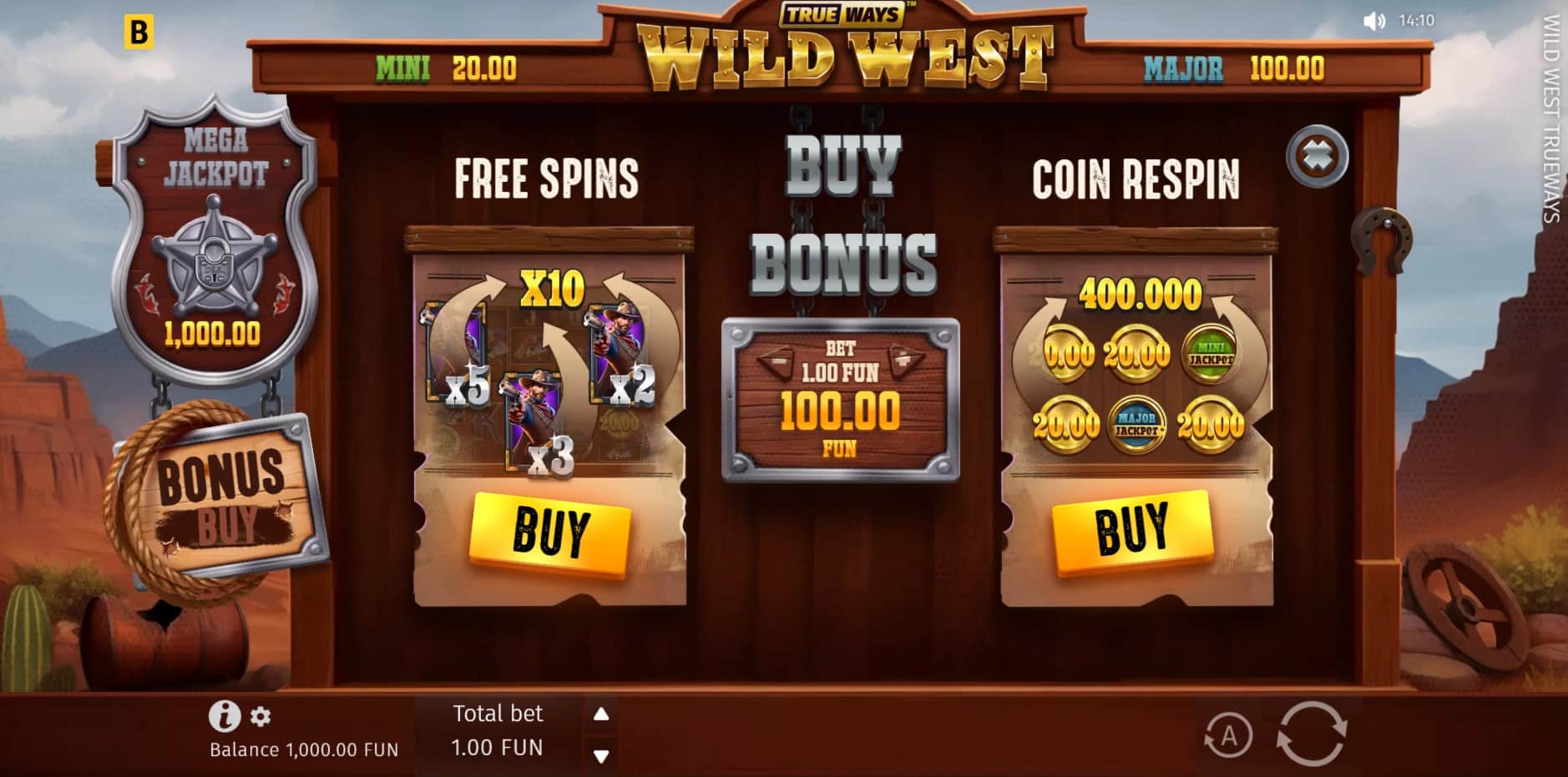 Wild West Trueways slot