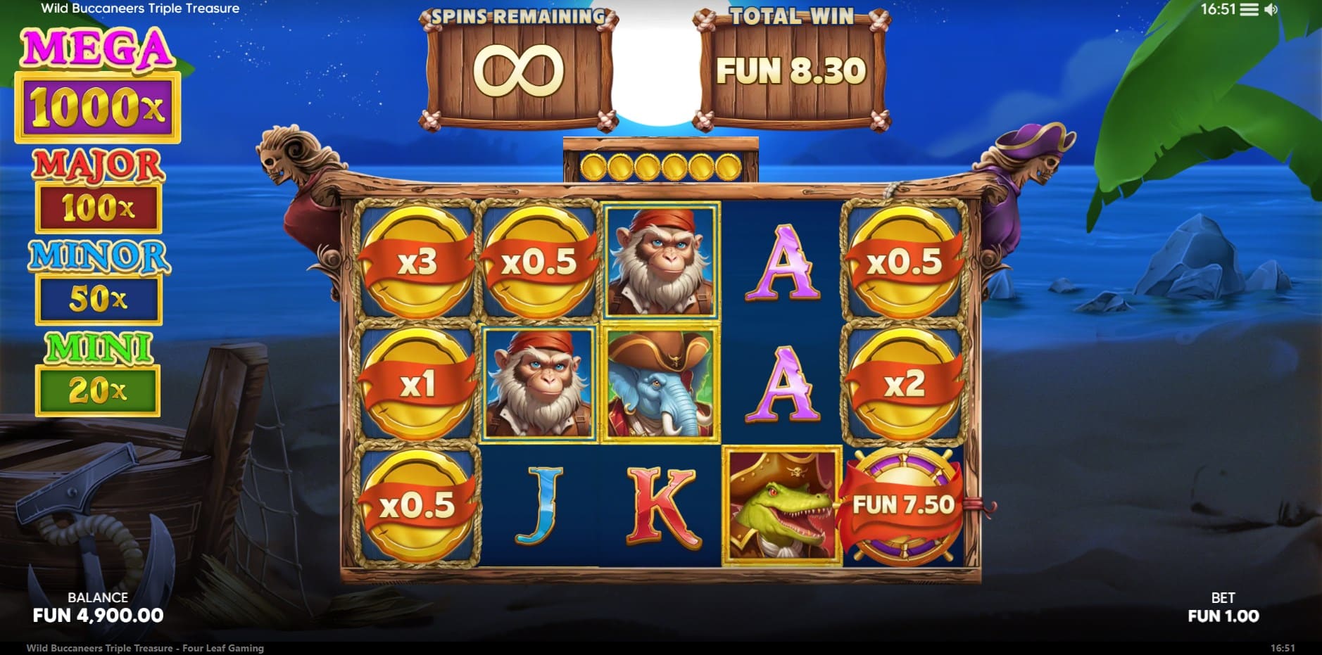 Wild Buccaneers Triple Treasure slot