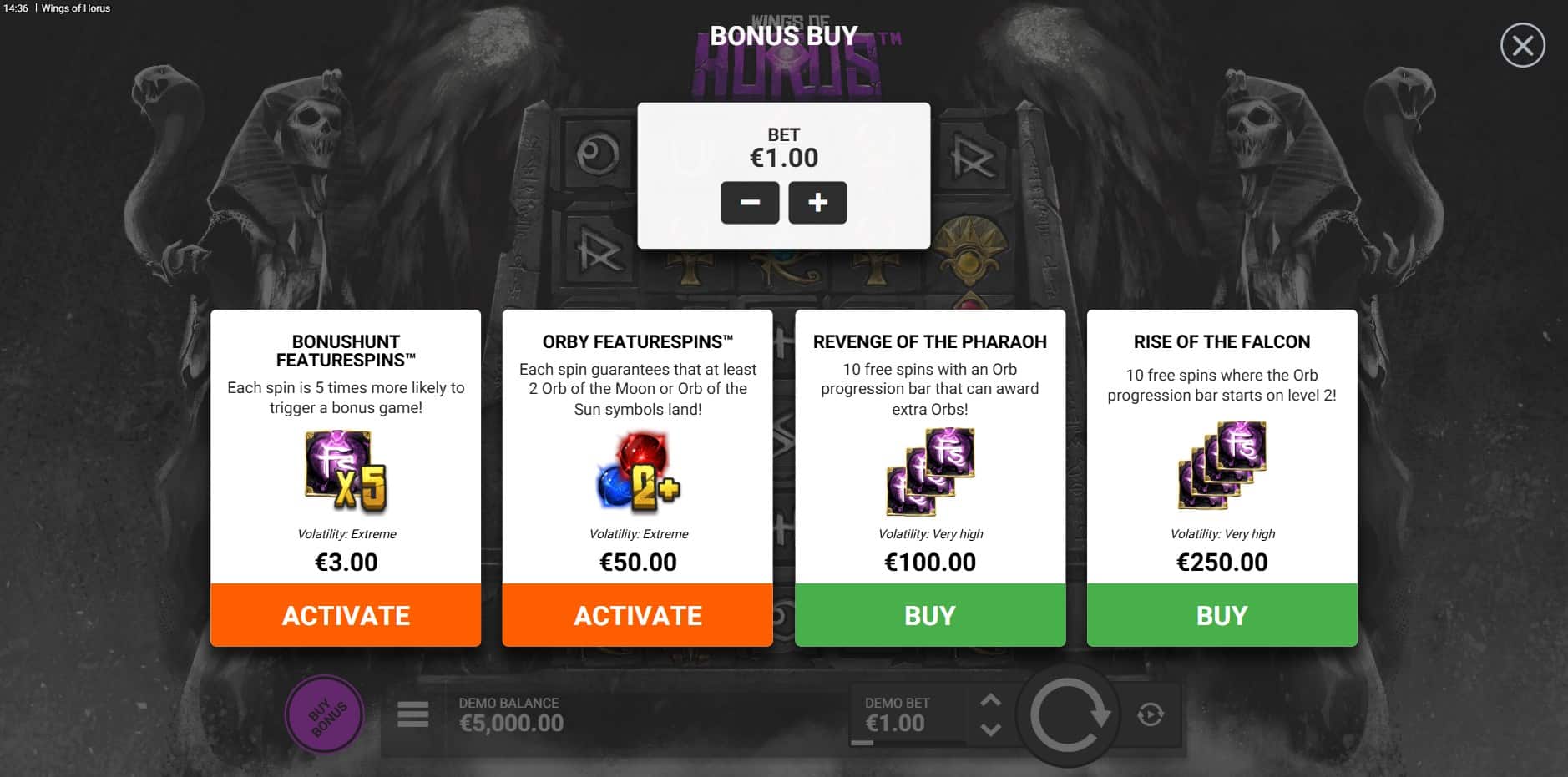 Wings of Horus slot