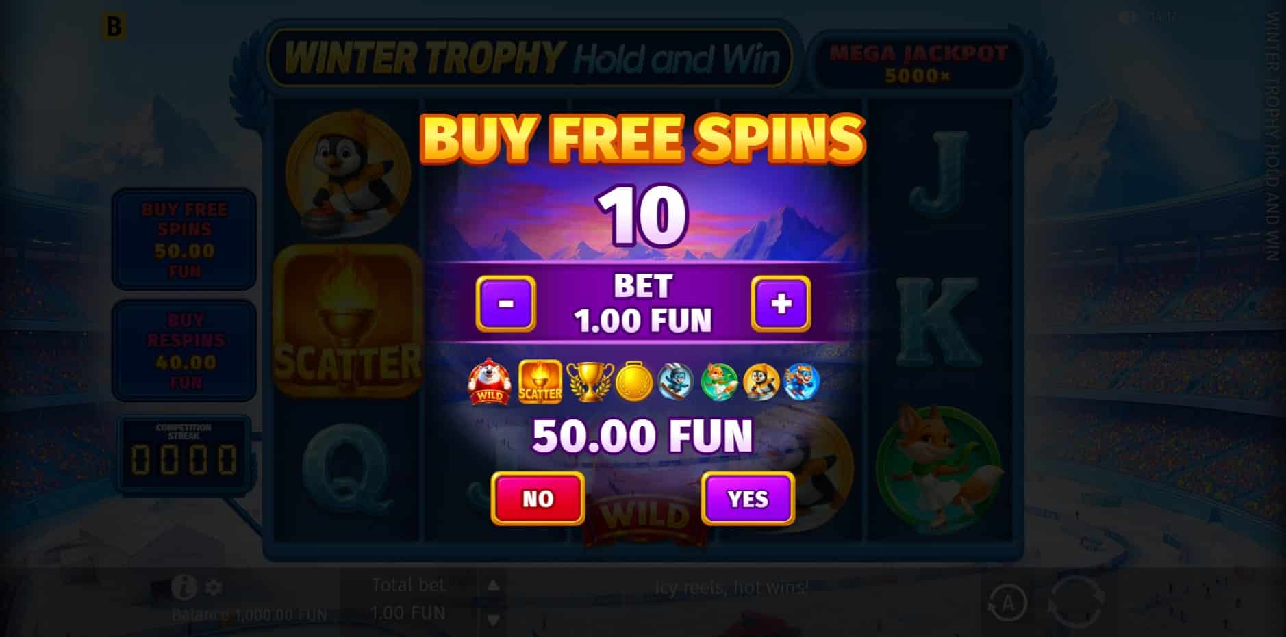 Winter trophy Hold and Win slot