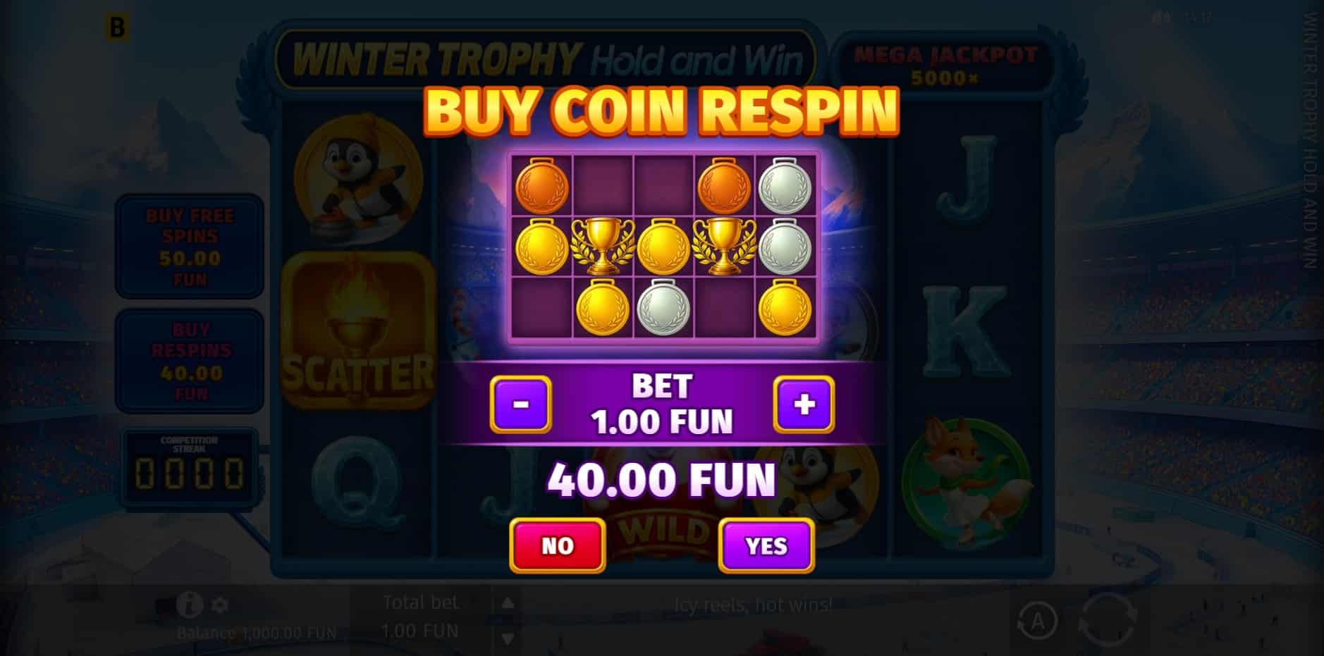 Winter trophy Hold and Win slot