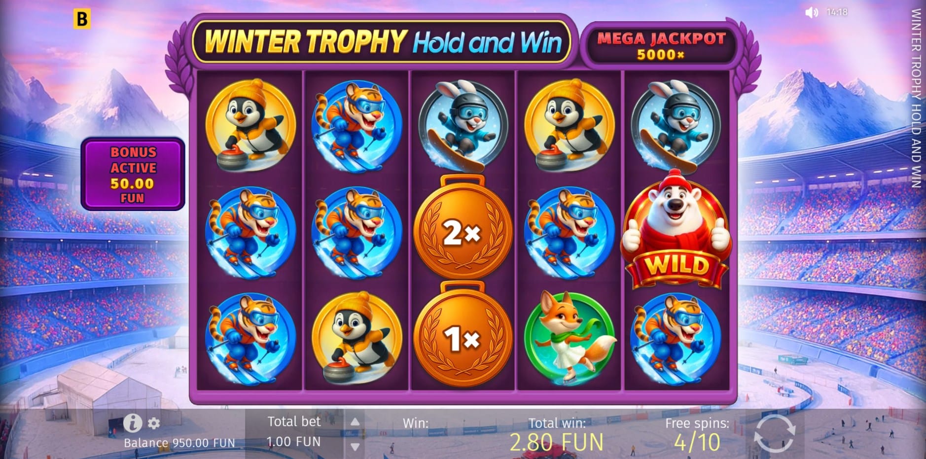Winter trophy Hold and Win slot