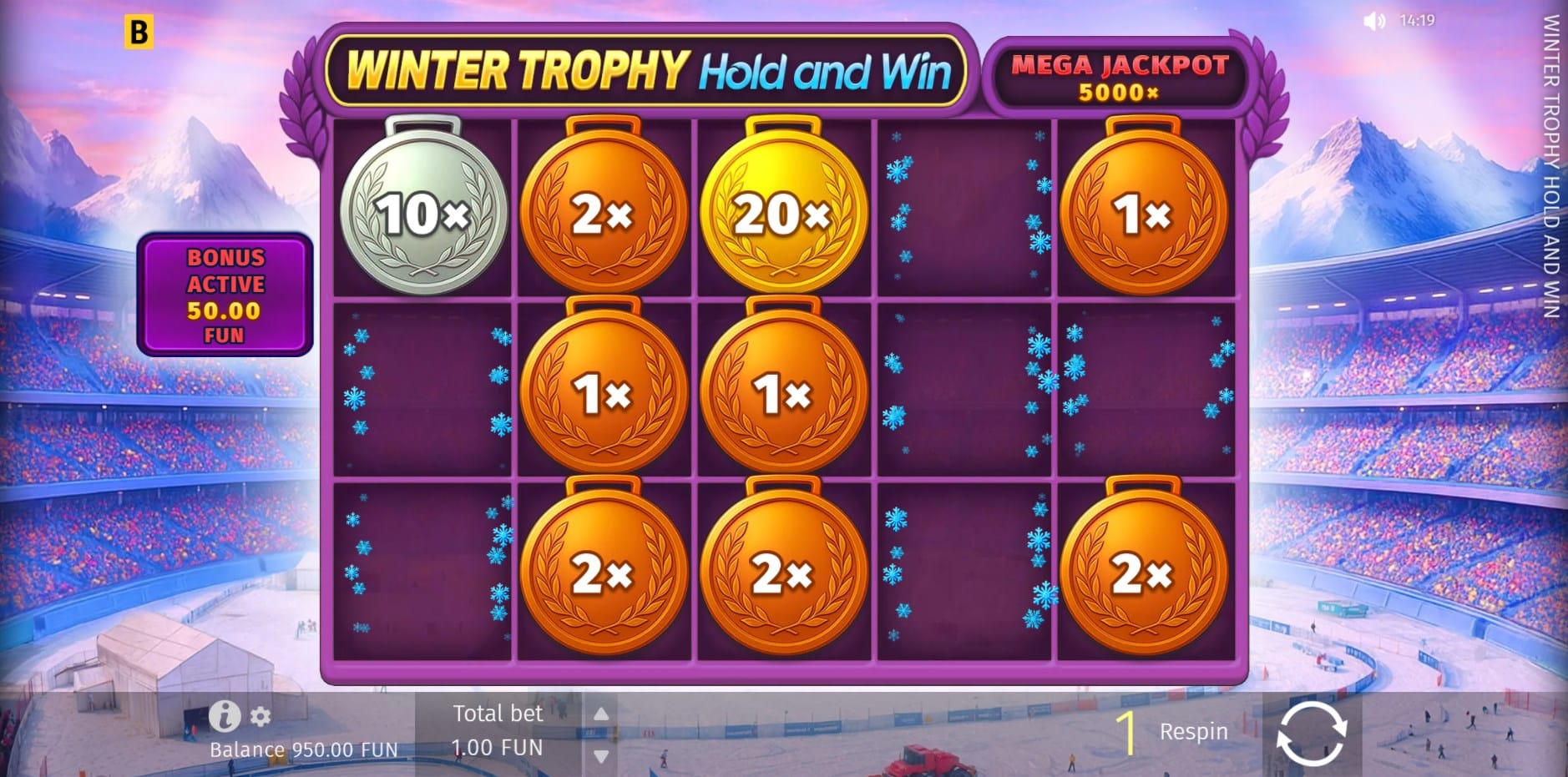 Winter trophy Hold and Win slot