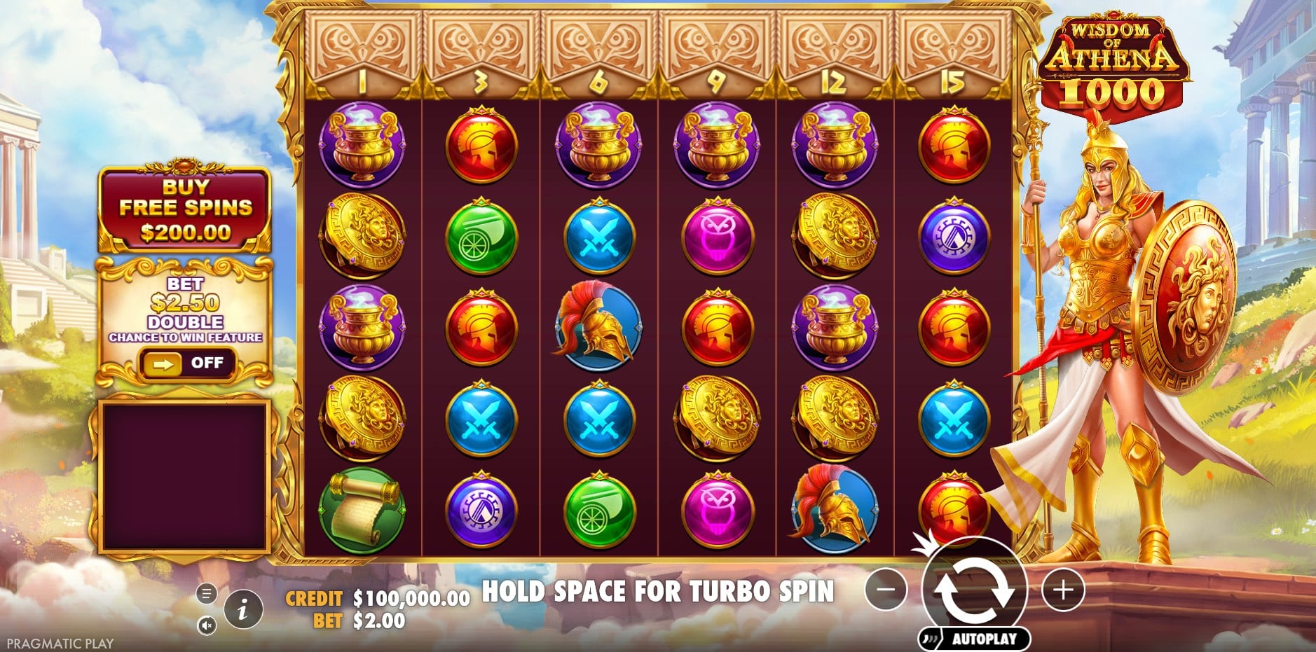 Wisdom of Athena 1000 slot