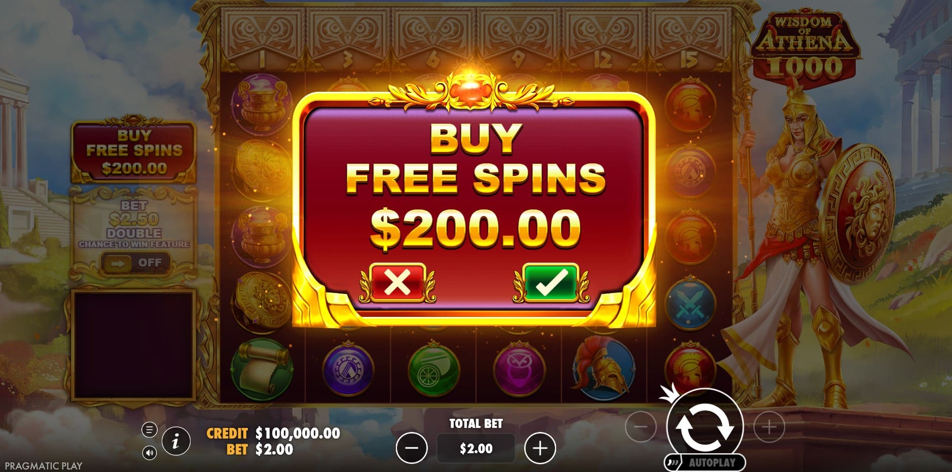 Wisdom of Athena 1000 slot