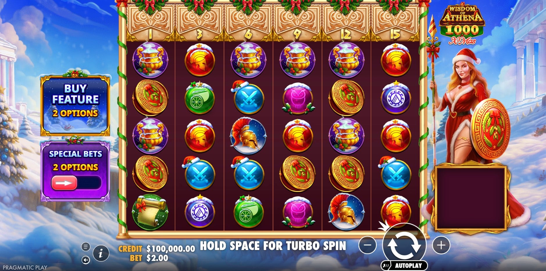 Wisdom of Athena 1000 Xmas slot