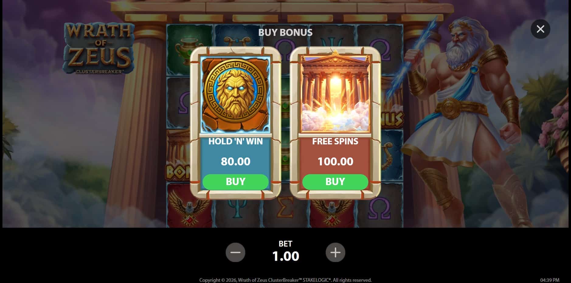 Wrath of Zeus ClusterBreaker slot