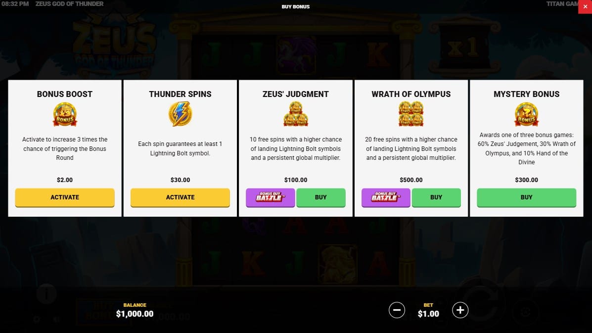 Zeus God of Thunder slot